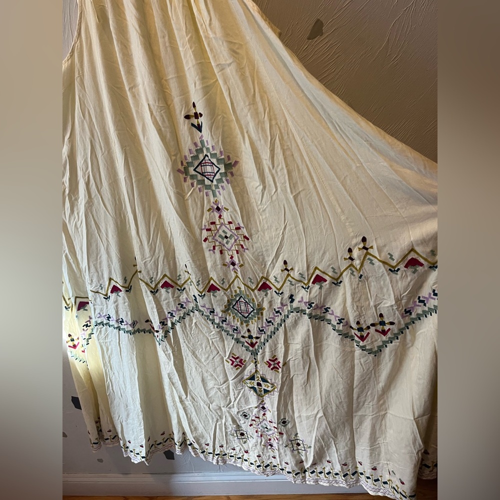 NEW Anthropologie Embroidered Maxi Dress size S - Picture 5 of 7
